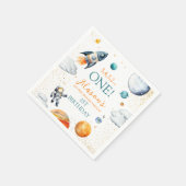 Eerste Space Adventure Boy Verjaardag servetten (Hoek)