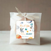 Eerste Space Expedition verjaardag bedankt Vierkante Sticker