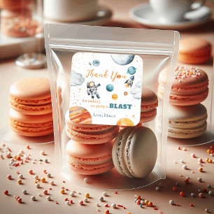 Eerste Space Expedition verjaardag bedankt Vierkante Sticker