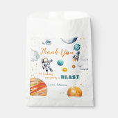 Eerste Space Expedition Verjaardag Jongen Astronau Bedankzakje (Voorkant)