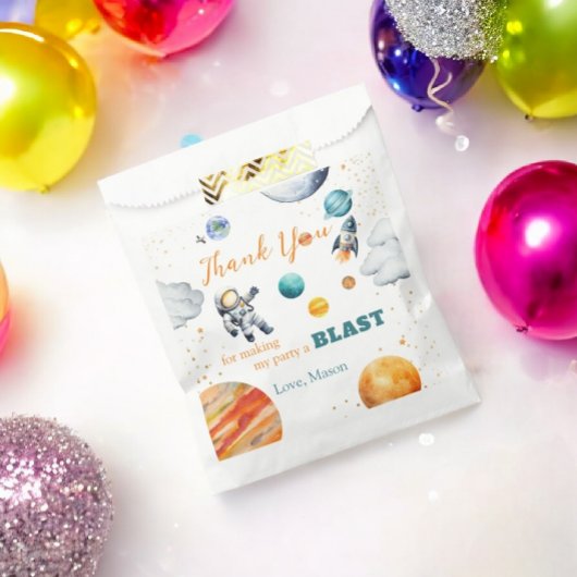 Eerste Space Expedition Verjaardag Jongen Astronau Bedankzakje