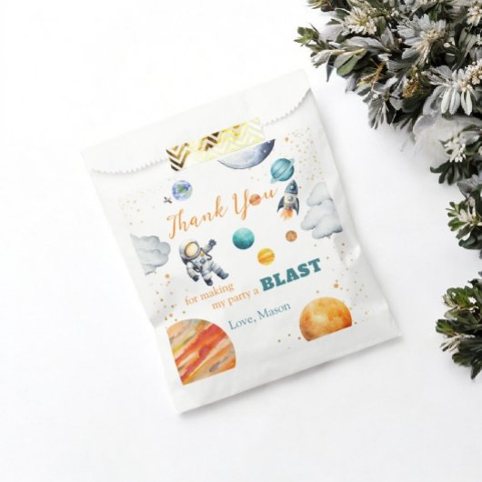 Eerste Space Expedition Verjaardag Jongen Astronau Bedankzakje
