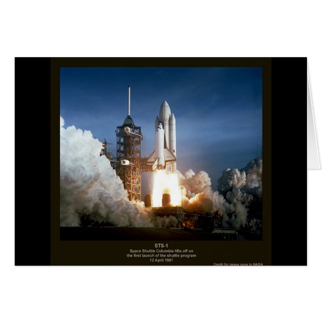 Eerste Space Shuttle start STS-1 Columbia (Voorkant Horizontaal)
