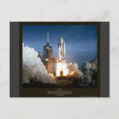 Eerste Space Shuttle start STS-1 Columbia Briefkaart (Voorkant)