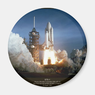 Eerste Space Shuttle start STS-1 Columbia Magneet