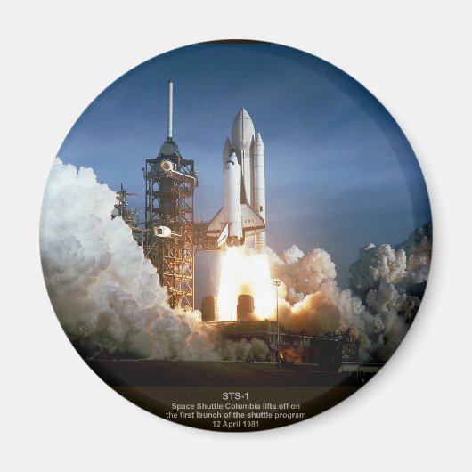 Eerste Space Shuttle start STS-1 Columbia Magneet (Voorkant)