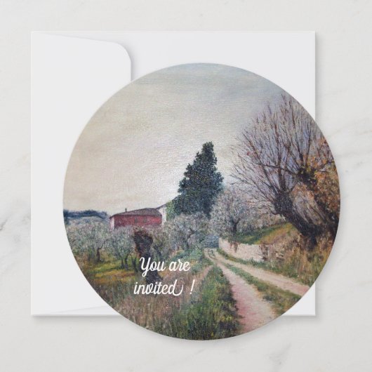 EERSTE SPRING IN TUSCANY LANDSCAPE KAART (Voorkant)