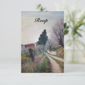 EERSTE SPRING IN TUSCANY LANSCAPE rsvp Kaart (Staand voorkant)