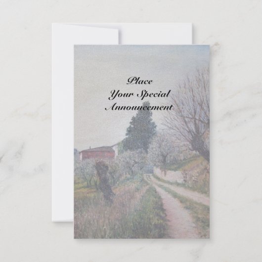 EERSTE SPRING IN TUSCANY rsvp Kaart (Achterkant)