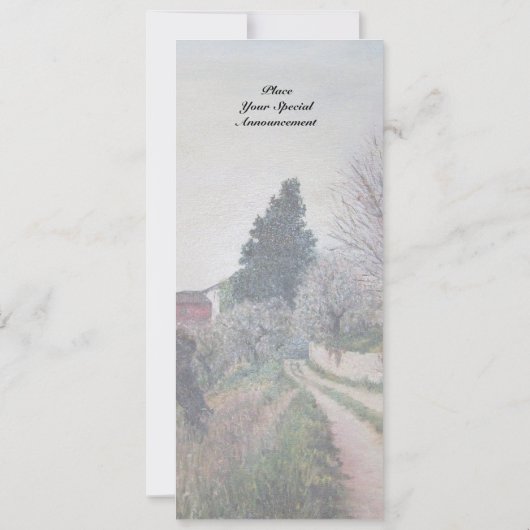 EERSTE SPRINGT TUSCANY LANDSCAPE Party Programme Kaart (Achterkant)