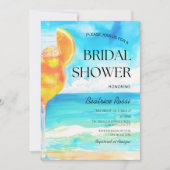 Eerste Spritz Amalfi Beach Cocktail Vrijgezellenfe Kaart (Voorkant)