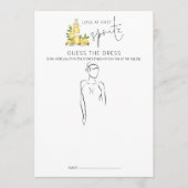 Eerste Spritz Guess Jurk Vrijgezellenfeest Game Ka Kaart (Voorkant)