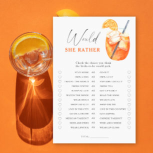 Eerste Spritz Vrijgezellenfeest Zou ze liever spel