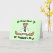Eerste St. Patrick van de baby Dag Kaart (Gele Bloem)