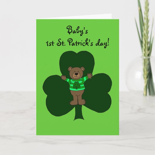Eerste St. Patrick van de baby dag Kaart (Voorkant)