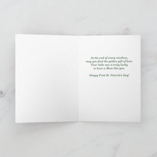 Eerste St. Patrick's Day als moeder Woodland Deer Kaart (Binnen)