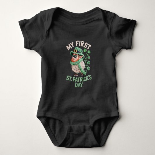 Eerste St. Patrick's Day Ierse Baby Romper (Voorkant)