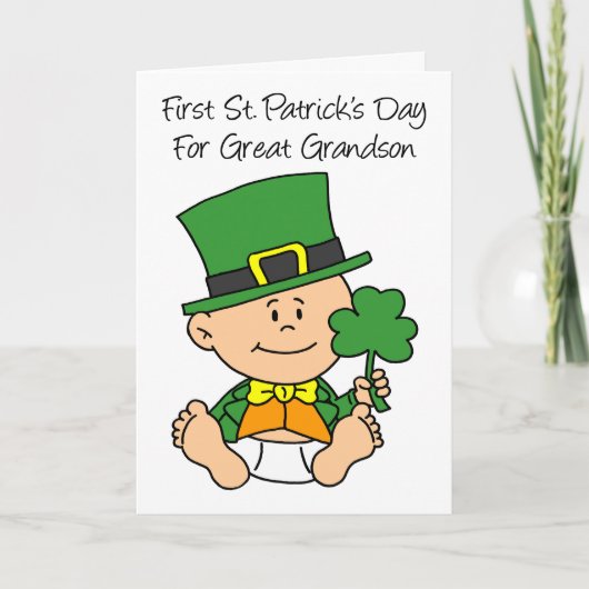 Eerste St Patrick's Day voor de Kaart van een klei (Voorkant)
