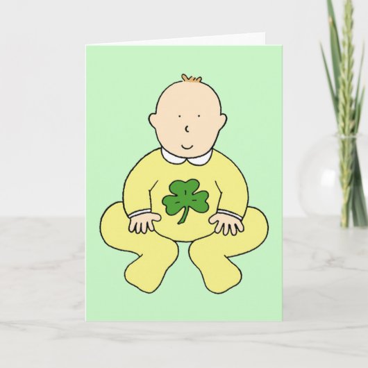 Eerste St. Patrick's Day voor een Baby Kaart (Voorkant)