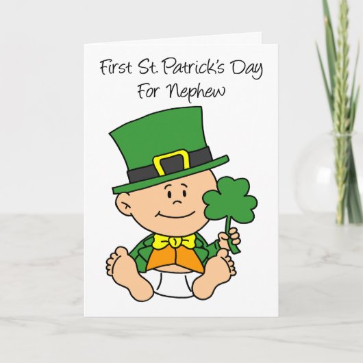 Eerste St Patrick's Day voor neef Kaart (Voorkant)