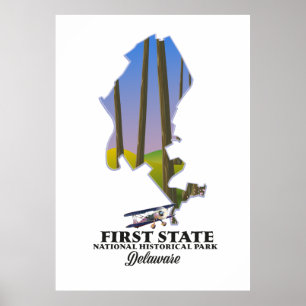 Eerste Staat Nationaal Historisch Park Delaware Poster