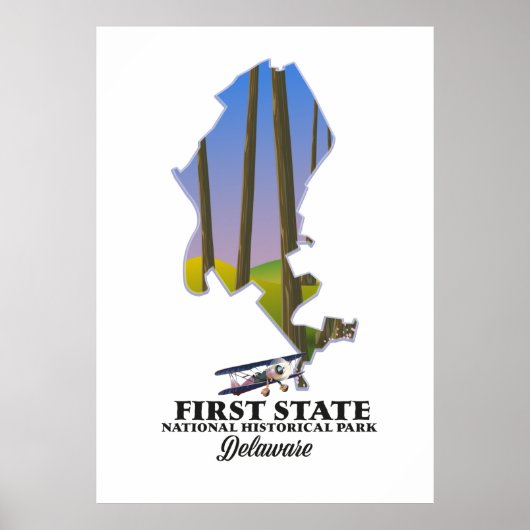 Eerste Staat Nationaal Historisch Park Delaware Poster (Voorkant)