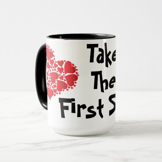 " Eerste stap " Mok (Voorkant links)
