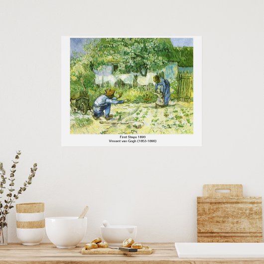 Eerste stappen 1890 Vincent van Gogh (1853-1890) Poster (Keuken)