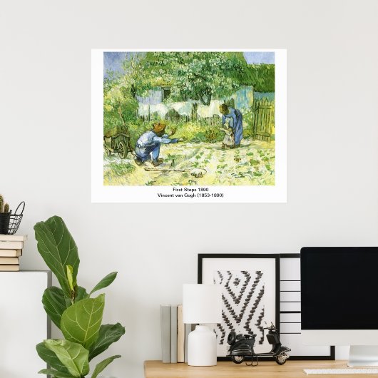 Eerste stappen 1890 Vincent van Gogh (1853-1890) Poster (Thuiskantoor)