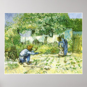 Eerste stappen 1890 Vincent van Gogh (1853-1890) Poster