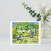 Eerste stappen, 1890 Vincent van Gogh. Briefkaart (Staand voorkant)