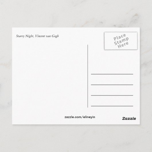 Eerste stappen, 1890 Vincent van Gogh. Briefkaart (Achterkant)