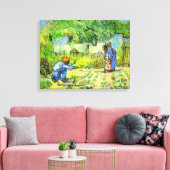 Eerste stappen, 1890 Vincent van Gogh Canvas Afdruk (Insitu (Woonkamer))