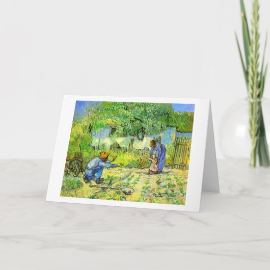 Eerste stappen, 1890 Vincent van Gogh. Kaart (Voorkant)