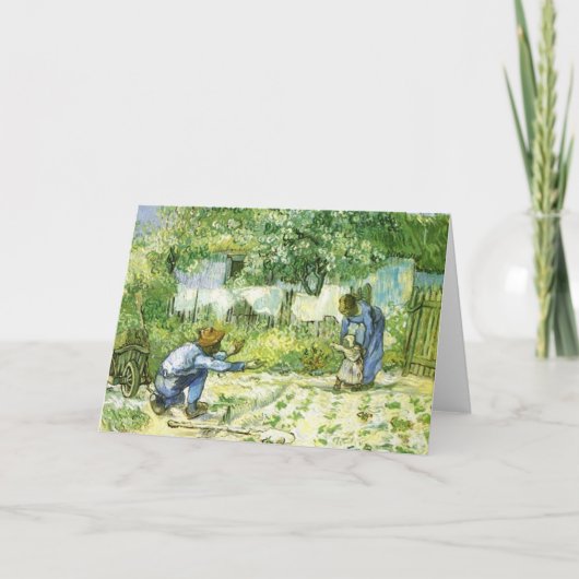 Eerste stappen, 1890 Vincent van Gogh. Kaart (Voorkant)