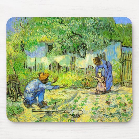 Eerste stappen, 1890 Vincent van Gogh. Muismat (Voorkant)