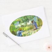 Eerste stappen, 1890 Vincent van Gogh. Ovale Sticker (Envelop)