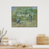 Eerste stappen, na Millet 1890 Vincent van Gogh Poster (Keuken)