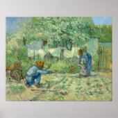 Eerste stappen, na Millet door Vincent van Gogh Ar Poster (Voorkant)