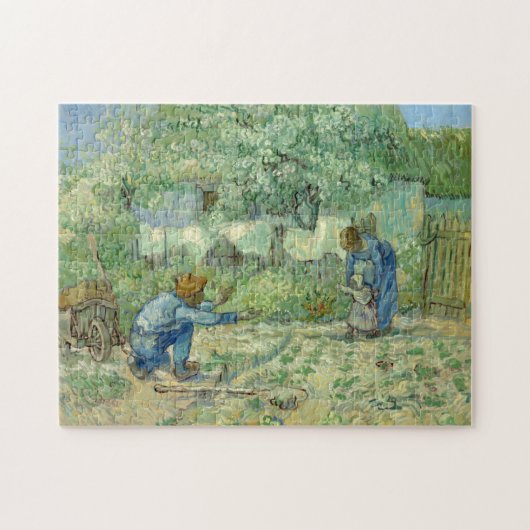 Eerste stappen, na Millet door Vincent Van Gogh Legpuzzel (Horizontaal)