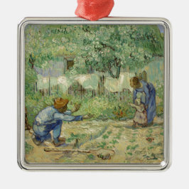 Eerste stappen na Millet door Vincent Van Gogh Metalen Ornament
