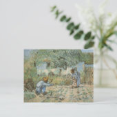 Eerste stappen (na Millet) Van Gogh Fine Art Briefkaart (Staand voorkant)