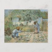 Eerste stappen (na Millet) Van Gogh Fine Art Briefkaart (Voorkant)