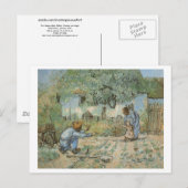 Eerste stappen (na Millet) Van Gogh Fine Art Briefkaart (Voorkant / Achterkant)