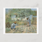 Eerste stappen (na Millet) Van Gogh Fine Art Briefkaart (Voorkant)