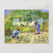 Eerste stappen (na Millet) Van Gogh Fine Art Briefkaart (Voorkant)