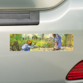 Eerste stappen (na Millet) Van Gogh Fine Art Bumpersticker (Op auto)