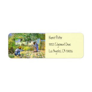 Eerste stappen (na Millet) Van Gogh Fine Art Etiket