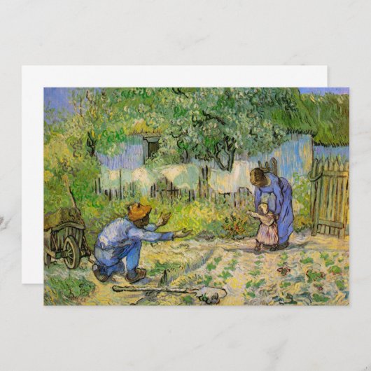 Eerste stappen (na Millet) van Vincent van Gogh (Voorkant / Achterkant)