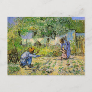 Eerste stappen (na Millet) van Vincent van Gogh Briefkaart